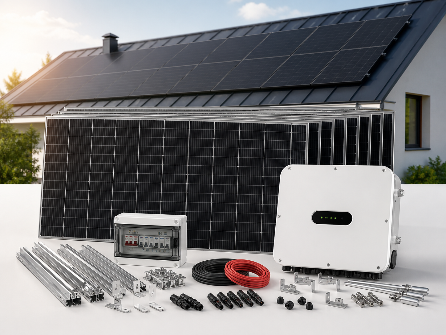 Solarna elektrana 10 kWp trofazna za limeni krov s Hoymiles inverterom