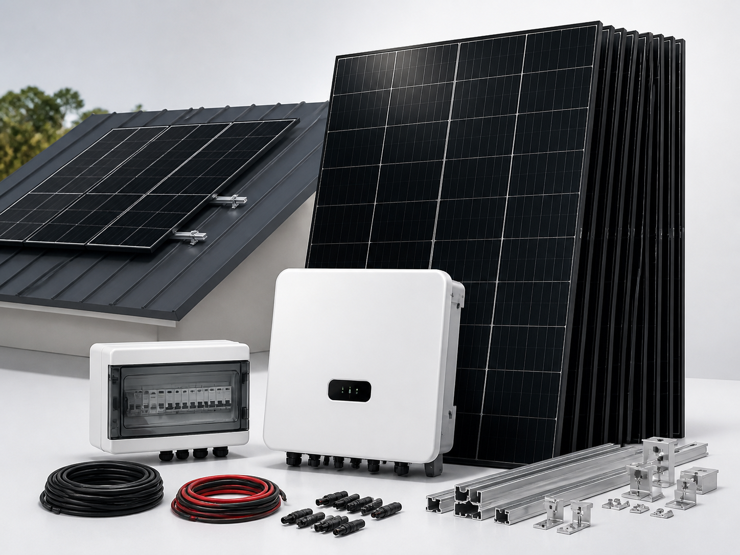 Solarna elektrana 5 kWp jednofazna za limeni krov s Hoymiles inverterom